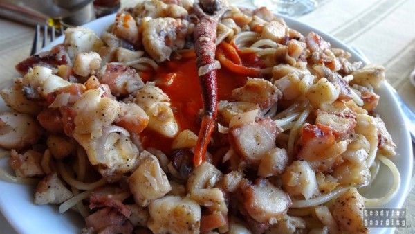 Seafood in a restaurant in Vinales, Cuba