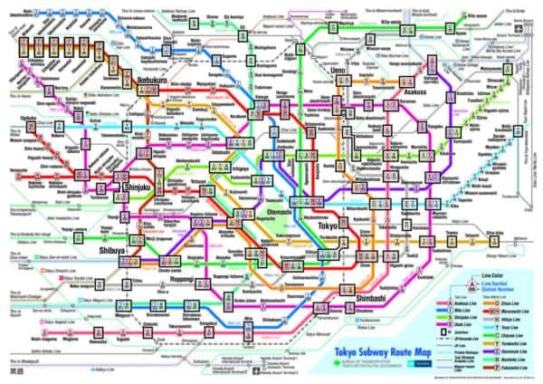 Tokyo subway map